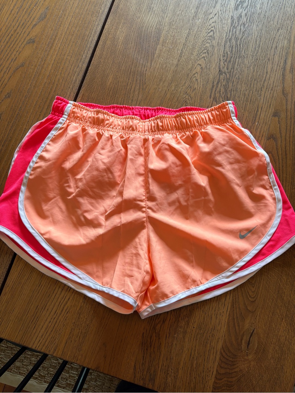 Nike Women's Athletic Shorts - Coral and Hot Pink